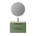 Тумба с раковиной подвесная CEZARES ECO-CER-N 80 Фисташковый Софт, раковина белая CZR-8073-80 ECO-CER-N-800-2C-SO-PS-P;CZR-8073-80