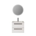 Тумба с раковиной подвесная CEZARES ECO-CER-N 60 Bianco Lucido, раковина белая CZR-8095-60 ECO-CER-N-600-2C-SO-BL;CZR-8095-60