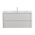 Тумба с раковиной подвесная CEZARES RELAX 100 Bianco Lucido, раковина белая RELAX-1000-2C-SO-BL;CZR-1000/480-LV-MR-NV