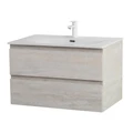 Тумба с раковиной подвесная CEZARES МОЛЬВЕНО (MOLVENO) 90 Legno Bianco, раковина белая CZR-8099-90/50 MOLVENO-90-2C-SO-LB;CZR-8099-90/50