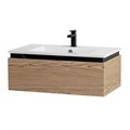 Тумба с раковиной подвесная CEZARES SLIDER 80 Дуб Тангент, раковина белая SLIDER-800-1C-SO-RT-P;CZR-800/480-LV-MR-PRS