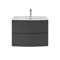 Тумба с керамической раковиной подвесная CEZARES ELETTRA 75 Grafite, раковина белая 55522;50132