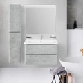 Тумба с раковиной подвесная BelBagno ALBANO-CER 80 Cemento Verona Grigio, раковина белая ALBANO-CER-800-2C-SO-CVG;12080-KL
