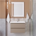 Тумба с раковиной подвесная BelBagno KRAFT 75 Бежевый матовый, раковина CZR-8070-75 KRAFT-750-2C-SO-СO;CZR-8070-75