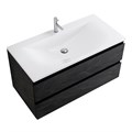 Тумба с раковиной подвесная CEZARES MOLVENO 100 Antracite, раковина белая MOLVENO-100-2C-SO-ANTR;CEZ1000/500-LV-MR