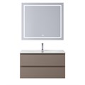 Тумба с раковиной подвесная BelBagno KRAFT 90 Бежевый матовый, раковина BB-8099-90 KRAFT-900-2C-SO-СO;BB-8099-90