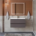 Тумба с раковиной подвесная BelBagno KRAFT 80 Темно-Серый Матовый, раковина BB-8099-80 KRAFT-800-2C-SO-GSO;BB-8099-80