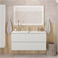 Тумба с раковиной подвесная BelBagno UNO 120 Bianco Opaco, раковина BB-8099-120 UNO-1200-2C-SO-BO;BB-8099-120