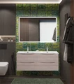 Тумба с раковиной подвесная с четырьмя ящиками BelBagno MARINO-CER-N 120 Rovere Grigio, раковина белая MARINO-CER-N-1200-4C-SO-RG-P;BB-8099-120-2