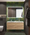 Тумба с раковиной подвесная с четырьмя ящиками BelBagno MARINO-CER-N 120 Rovere Bianco, раковина белая MARINO-CER-N-1200-4C-SO-WO-P;BB-8099-120-2