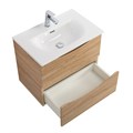Тумба с раковиной подвесная BelBagno MARINO-CER-MINI 70 Rovere Bianco, раковина белая MARINO-CER-MINI-700-2C-SO-WO-P;BB-8099-3-70