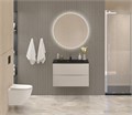 Тумба с раковиной подвесная BelBagno MARINO 80 Crema Opaco, раковина чёрная BB800/450-LV-ART-PR-NERO MARINO-800-2C-SO-CO-P;BB800/450-LV-ART-PR-NERO