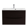 Тумба с раковиной подвесная BelBagno MARINO 80 Rovere Cioccolato Amaro, раковина белая BB800/450-LV-MR-FT MARINO-800-2C-SO-RCA-P;BB800/450-LV-MR-FT