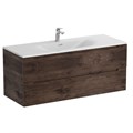 Тумба с раковиной подвесная BelBagno ETNA 120 Rovere Moro, раковина белая BB-8099-120 ETNA-1200-2C-SO-RW-P;BB-8099-120