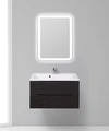 Тумба с раковиной подвесная BelBagno MARINO 80 Rovere Cioccolato Amaro, раковина белая MARINO-800-2C-SO-RCA-P
