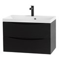 Тумба с раковиной подвесная BelBagno MARINO 80 Rovere Cioccolato Amaro, раковина белая MARINO-800-2C-SO-RCA-P