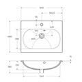 Тумба с керамической раковиной напольная BelBagno KRAFT 60 Rovere Tabacco, раковина BB1923-600 белая KRAFT-600-2C-PIA-RT;BB1923-600