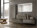 Тумба с раковиной подвесная с подвесным шкафчиком CEZARES AVRIL Grigio Talpa 54403;54406;50165