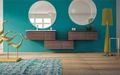 Тумба с раковиной подвесная CEZARES AVRIL 100 Rovere Scuro Soft 54402;50165