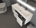 Тумба с раковиной подвесная CEZARES STYLUS 140 Bianco Opaco 55230;50265