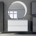 Тумба с раковиной подвесная CEZARES GLASS 100 Bianco Lucido 41803;50170