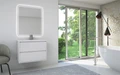 Тумба с раковиной подвесная CEZARES GLASS 60 Bianco Lucido 41791;50202