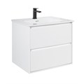 Тумба с раковиной подвесная CEZARES GLASS 60 Bianco Lucido 41791;50202