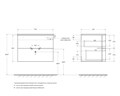 Тумба с раковиной подвесная CEZARES COMFORT 75 Bianco lucido, раковина белая 54356;50132