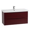 Тумба с раковиной подвесная BelBagno MARINO-CER 90 Bordo Lucido, раковина белая MARINO-CER-900-2C-SO-BRDL-P;BB-0323-90-LVB