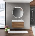 Тумба с раковиной подвесная BelBagno MARINO-CER 90 Rovere Rustico, раковина белая MARINO-CER-900-2C-SO-RR-P;BB-0323-90-LVB