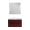 Тумба с раковиной подвесная BelBagno MARINO-CER 80 Bordo Lucido, раковина белая MARINO-CER-800-2C-SO-BRDL-P;BB-0322-80-LVB