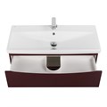 Тумба с раковиной подвесная BelBagno MARINO-CER 80 Bordo Lucido, раковина белая MARINO-CER-800-2C-SO-BRDL-P;BB-0322-80-LVB