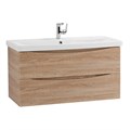 Тумба с раковиной подвесная BelBagno MARINO-CER 80 Rovere Bianco, раковина белая MARINO-CER-800-2C-SO-WO-P;BB-0322-80-LVB