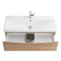 Тумба с раковиной подвесная BelBagno MARINO-CER 80 Rovere Bianco, раковина белая MARINO-CER-800-2C-SO-WO-P;BB-0322-80-LVB