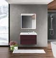 Тумба с раковиной подвесная BelBagno MARINO-CER 70 Bordo Lucido, раковина белая MARINO-CER-700-2C-SO-BRDL-P;BB-0321-70-LVB