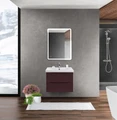 Тумба с раковиной подвесная BelBagno MARINO-CER 60 Bordo Lucido, раковина белая MARINO-CER-600-2C-SO-BRDL-P;BB-0320-60-LVB