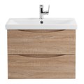 Тумба с раковиной подвесная BelBagno MARINO-CER 60 Rovere Bianco, раковина белая MARINO-CER-600-2C-SO-WO-P;BB-0320-60-LVB