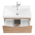 Тумба с раковиной подвесная BelBagno MARINO-CER 60 Rovere Bianco, раковина белая MARINO-CER-600-2C-SO-WO-P;BB-0320-60-LVB