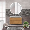 Тумба со стеклянной раковиной подвесная BelBagno ETNA 90 Rovere Nature, раковина белая ETNA-900-2C-SO-RN-P;BB910/465-LV-VTR-BL