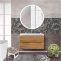 Тумба со стеклянной раковиной подвесная BelBagno ETNA 90 Rovere Nature, раковина белая ETNA-900-2C-SO-RN-P;BB910/465-LV-VTR-BL