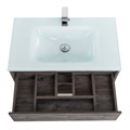 Тумба cо стеклянной раковиной подвесная с одним ящиком и одной открытой полкой BelBagno KRAFT 80 Pino Pasadena, раковина белая KRAFT-800-1C-SO-PP