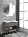 Тумба c раковиной подвесная с одним ящиком и одной открытой полкой BelBagno KRAFT 80 Pino Pasadena, раковина белая KRAFT-800-1C-SO-PP;BB800ETL