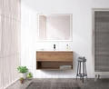 Тумба c раковиной подвесная с одним ящиком и одной открытой полкой BelBagno KRAFT 100 Rovere Tabacco, раковина белая KRAFT-1000-1C-SO-RT;BB1000ETL