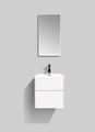 Тумба с раковиной подвесная BelBagno PIETRA MINI 50AS Bianco Lucido, раковина белая PIETRA MINI-500AS-2C-SO-BL;BB-500-PM-LVB