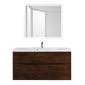 Тумба с раковиной подвесная BelBagno MARINO-H60 110 Rovere Moro, раковина белая MARINO-H60-1100-2C-SO-RW-P;BB1100/450-LV-MR-PR