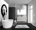 Тумба с раковиной подвесная BelBagno ALBANO 120 Rovere Vintage Bianco, раковина чёрная ALBANO-1200-2C-SO-RVB;BB1200/455-LV-ART-ALR-NERO