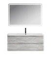 Тумба с раковиной подвесная BelBagno ALBANO 120 Rovere Vintage Bianco, раковина чёрная ALBANO-1200-2C-SO-RVB;BB1200/455-LV-ART-ALR-NERO