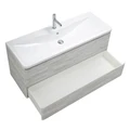Тумба с раковиной подвесная BelBagno ALBANO 120 Rovere Vintage Bianco, раковина чёрная ALBANO-1200-2C-SO-RVB;BB1200/455-LV-ART-ALR-NERO