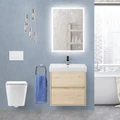 Тумба с раковиной подвесная BelBagno NEON 60 Pino Bianco, раковина белая NEON-600-2C-SO-PB;19050