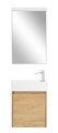 Тумба с раковиной подвесная BelBagno KRAFT MINI 50 Rovere Nebrasca Nature правосторонняя, раковина белая KRAFT MINI-500/260-1A-SO-RNN-R;7045-KL